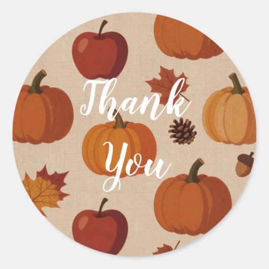 Little Pumpkin Fall Harvest | Baby Shower Sticker (Voorkant)