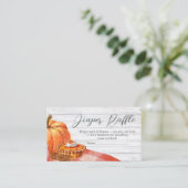 Little Pumpkin Fall Picnic Baby Shower Informatiekaartje (Staand voorkant)