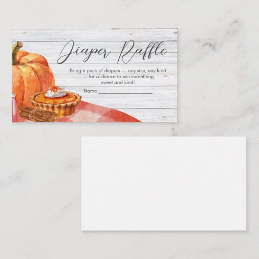 Little Pumpkin Fall Picnic Baby Shower Informatiekaartje (Voorkant / Achterkant)