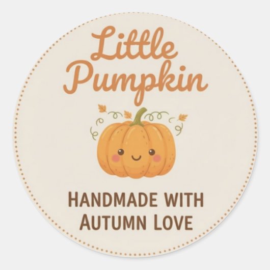 Little Pumpkin Fall Sticker (Voorkant)