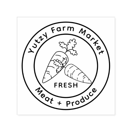 Little Pumpkin Farm Market Zelfinktende Stempel (Design)