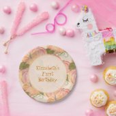 Little Pumpkin First Birthday Aangepaste naam Papieren Bordje (Feest)