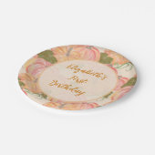 Little Pumpkin First Birthday Aangepaste naam Papieren Bordje (Gekanteld)