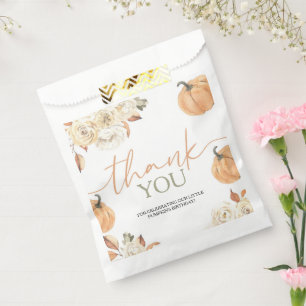 Little Pumpkin First Birthday Bedankzakje