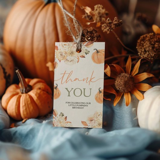 Little Pumpkin First Birthday Cadeaulabel