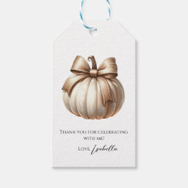 Little Pumpkin First Birthday Gift Label - Hallowe Cadeaulabel