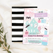 Little Pumpkin First Birthday Halloween Pastel Kaart