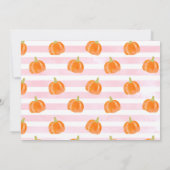 Little Pumpkin First Birthday Herfst Kaart (Achterkant)