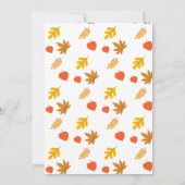 Little Pumpkin First Birthday Invitation Kaart (Achterkant)