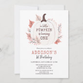Little Pumpkin First Birthday Kaart (Voorkant)