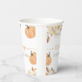 Little Pumpkin First Birthday Papieren Bekers (Rechts)