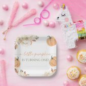 Little Pumpkin First Birthday Papieren Bordje (Feest)
