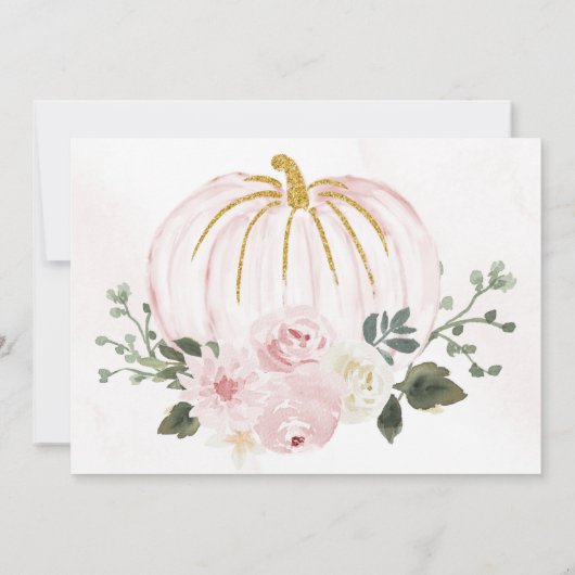 Little Pumpkin First Birthday Party Bedankt Card Kaart (Achterkant)