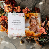 Little Pumpkin First Birthday Party Bedankt Card Kaart