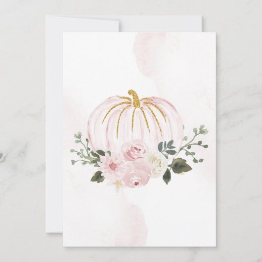 Little Pumpkin First Birthday Party Bedankt Card Kaart (Achterkant)