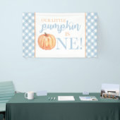 Little Pumpkin First Birthday Pastel Blue Spandoek (Beurs)