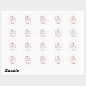 Little Pumpkin First Birthday Ronde Sticker (Vel)