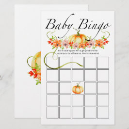 Little pumpkin floral baby bingo