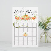 Little pumpkin floral baby bingo (Staand voorkant)