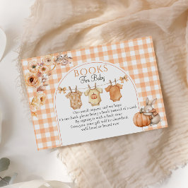 Little Pumpkin Floral Baby shower Boek Verzoek Informatiekaartje