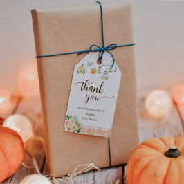 Little Pumpkin Floral Baby shower Dank u Favor Cadeaulabel