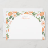 Little Pumpkin Floral Baby shower Dank u kaart (Voorkant)