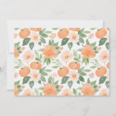 Little Pumpkin Floral Baby shower Dank u kaart (Achterkant)