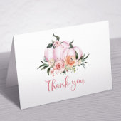 Little Pumpkin Floral gevouwen bedankje Bedankkaart