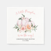 Little Pumpkin Floral Girl Baby Shower Servet (Voorkant)