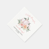 Little Pumpkin Floral Girl Baby Shower Servet (Hoek)