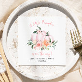 Little Pumpkin Floral Girl Baby Shower Servet