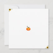 Little Pumpkin Floral Herfst Bedankt kaart (Achterkant)