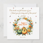 Little Pumpkin Floral Herfst Bedankt kaart (Voorkant)