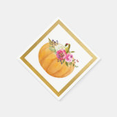 Little Pumpkin Floral Herfst Napkins Servet (Hoek)