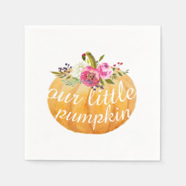 Little Pumpkin Floral Herfst Napkins Servet