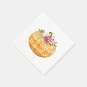 Little Pumpkin Floral Herfst Napkins Servet (Hoek)