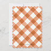 Little Pumpkin Floral Neutral Baby shower Kaart (Achterkant)