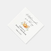 Little Pumpkin Floral Neutral Baby shower Servet (Hoek)