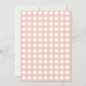 Little Pumpkin Floral Sinaasappel Gingham Baby sho Kaart (Achterkant)