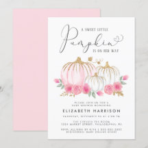 Little Pumpkin Floral Waterverf Baby Girl