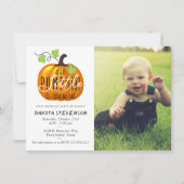 Little Pumpkin | Foto van de eerste verjaardag Kaart (Voorkant)