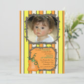 Little Pumpkin-fotouitnodiging Kaart (Staand voorkant)