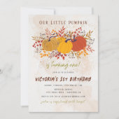 Little Pumpkin Fresh Boerderij Foto Eerste Verjaar Kaart (Voorkant)