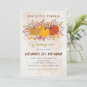 Little Pumpkin Fresh Boerderij Foto Eerste Verjaar Kaart (Staand voorkant)
