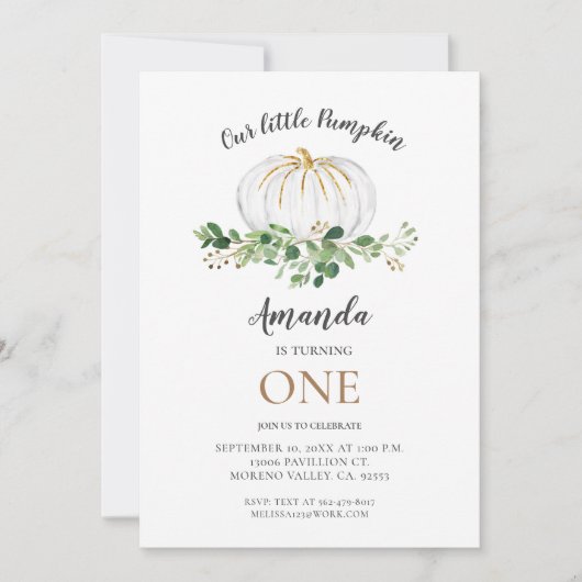 Little Pumpkin gaat een verjaardag vieren Kaart (Voorkant)