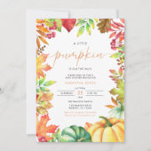 Little Pumpkin Gender Neutral Fall Baby Shower Kaart (Voorkant)