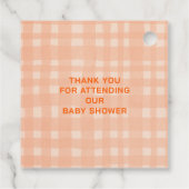 Little Pumpkin Gender Neutral Herfst Baby shower Bedankjes Labels (Achterkant)