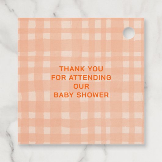 Little Pumpkin Gender Neutral Herfst Baby shower Bedankjes Labels (Achterkant)