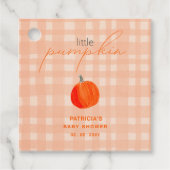 Little Pumpkin Gender Neutral Herfst Baby shower Bedankjes Labels (Voorkant)