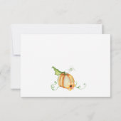 Little Pumpkin Gender Neutral Herfst Baby shower Bedankkaart (Achterkant)